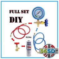 365DIY Gas Aircond Kereta R134a Refrigerant Car Aircond Servis DIY SET Top Up Gas Tambah Gas R134a