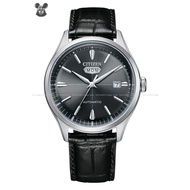 CITIZEN C7 Crystal Seven NH8390-20H Men's Automatic Day Date 40.2mm Leather Strap Black *Original