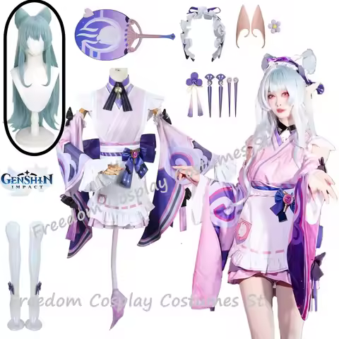 Game Genshin Impact Yumemizuki Mizuki Cosplay Costume Purple Dress Full Set Uniform Outfis Yumemizuk