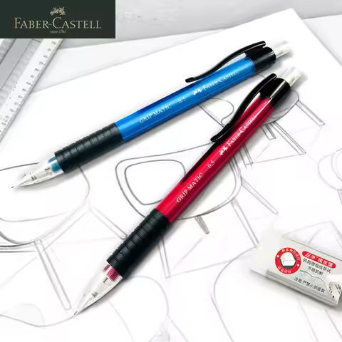 Faber-Castell GRIP MATIC Mechanical Pencil Student Automatic Pencil 0.5/0.7mm Built-in Eraser Writin