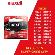 🔥 [MAXELL JAPAN] Watch Battery Batteries Silver Oxide 1.55V All Size SR626SW SR44SW SR621SW SR927SW 