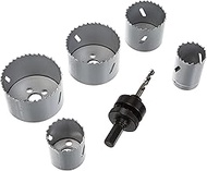 wolfcraft "Electricity and Plumbing" Bi-Metal Hole Saw Blade Set, 6 Pcs. I 3764000 I for Wood, Plast