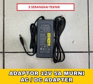 Adaptor 12V 5A Murni 12 Volt 5 Amper Adaptor Pompa DC DVR LED CCTV
