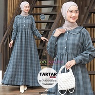 Gamis Kotak-Kotak Katun Tartar || Tartar Dress By Ori Naura
