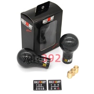 RALLIART carbon fiber striped 5/6-speed automatic shift knob, car manual transmission (MT) is Mitsub