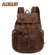hiking backpack beg hiking bag hiking waterproof AUGUR/AUGUR Canvas Bag Retro Men's Bag Backpack Com