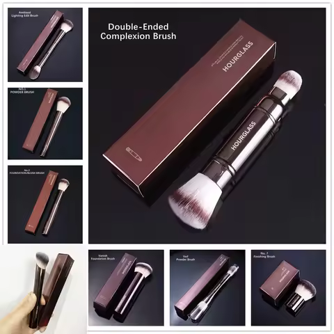 Hourglass Makeup Brushes Face Large Powder Blush Foundation Contour Highlight Blending Retractable K