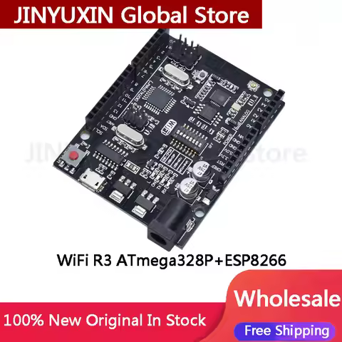 1PCs UNO R3 + WiFi ATmega328P+ESP8266 (32Mb memory) USB-TTL CH340G For Arduino Uno NodeMCU WeMos ESP