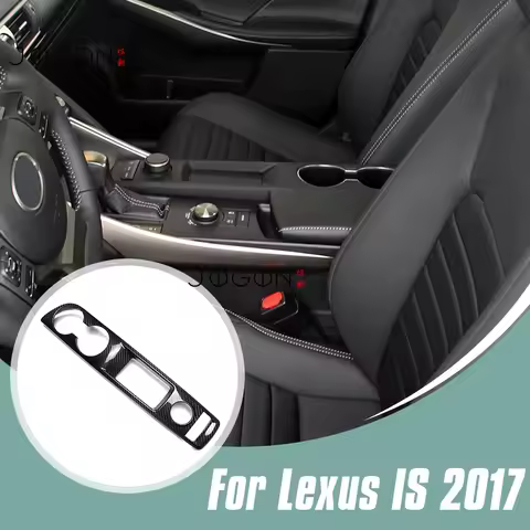 LHD Carbon Fiber Car Interior Center Water Panel Console Gear Shift Cover Trim For Lexus IS300 IS350