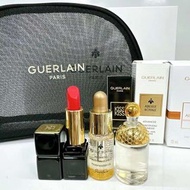 Guerlain 嬌蘭親親唇膏#325 嬌蘭花草水語淡香7.5ml 嬌蘭復原蜜5ml 嬌蘭精美化妝包