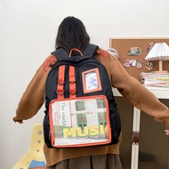 Japanese Style ita Bag Women Backpck Transparent DIY Badge Bagpack Student School Bag Large Capacity