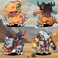 Digimon Adventure Agumon Anime Evolution Gantungan Kunci Akrilik Anime Acrylic Keychain