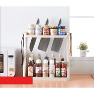HOTSELL🔥 RAK REMPAH RATUS RAK DAPUR Kitchen 2/3 Tiers Seasoning Storage Rack Kitchen Shelving RAK SI