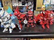 全部10隻不散 $400 QMSV Mini freedom gundam nu sazabi unicorn Justice zuku wing Bandai SD Gundam EX Standa