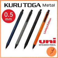 Kuru Toga Metal 0.5mm/0.3mm Mechanical Pencil Uni Black Blue Gray Orange Kurutoga Mitsubishi