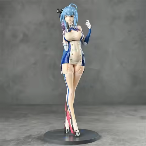 Azur Lane Character Uss St Louis Ice Blue Beautiful Girl Figurine Model Toys Desktop Collection Orna