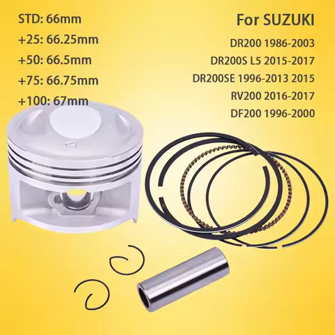 66mm Piston Rings for SUZUKI DR200 1986-2003 DR200S DR200SE 1996-2013 SX200R SP200 DF200 DR 200 SE S