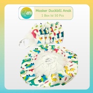 Masker Duckbill Garis 3 Ply Anak 1 Box Isi 50 Pcs