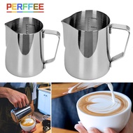 Stainless Steel Milk Frothing Jug Espresso Milk Jug with Scale Coffee Barista Latte Frother Pitcher 