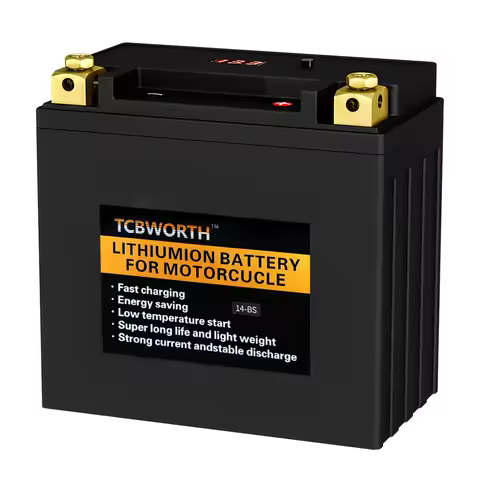 12V 9Ah Lifepo4 Battery For Motorcycle, 520A Motorcycle Battery Replaces 14-bs 14l-bs (1 Pack) Atv, 