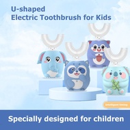 Electric Toothbrush for Kids U-shaped Smart 360 Degrees Silicon Automatic Ultrasonic Teeth Tooth Brush Cute Cartoon for Children