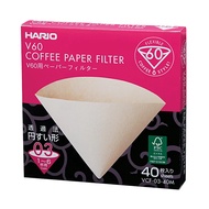 HARIO V60無漂白03濾紙 VCF-03-40M 1~6杯  40張  1盒