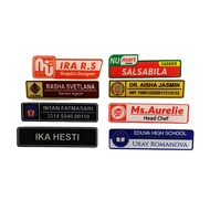 Custom Acrylic Nametag 8x2 cm – Full Color Chest Name 2mm Thick | Can be a Logo & Position