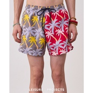 (LEISURE PROJECTS) patchwork Palm swim shorts