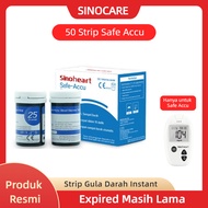 【Promo】Sinocare/Sinoheart Safe Accu Strip Uji Gula Darah (50 Strip) Strip Gula Darah strip cek