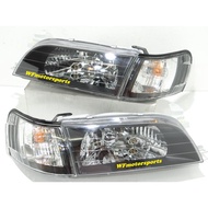 [ READY STOCK ] Toyota Corolla AE100 AE101 EE100 EE101 Front Crystal Black Head Lamp & Signal Lamp 1