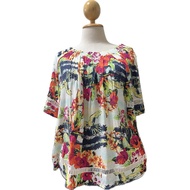 Chest 54 Inches 1X Floral Shirt