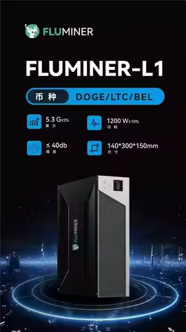 Used FLUMINER - L1 MINER 5.3G 1200W HAS A POWER CONSUMPTION RATIO OF ONLY 0.22/M AND IS A SILENT HOM