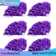 【ลดราคา】6 ชิ้น 7 Cheerleading Pom Poms สีเชียร์ลีดเดอร์ปอมปอมทีมเชียร์กีฬาพรรคเต้นรำอุปกรณ์ที่มีประโ