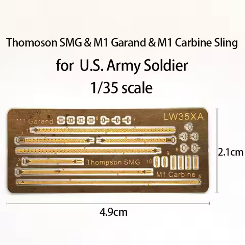 1/35 U.S. Army Soldier Thomoson SMG & M1 Garand & M1 Carbine Sling,1pc Etched Sheet Packing Model Sc