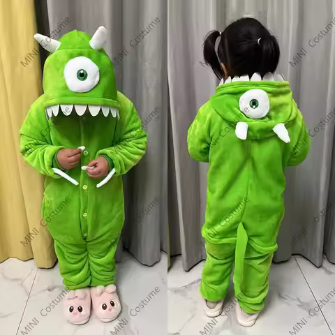 Israel Monster Mike Cosplay Kigurumi Children Kid'S Sully Costumes Funny Halloween Jumpsuit Boys Gir