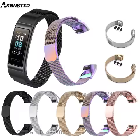 Milanese Magnetic strap For Huawei Band 4 pro metal Magnetic Loop correa For Huawei Band 3 Pro metal