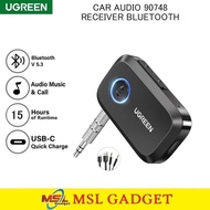 UGREEN Car Wireless Audio Receiver Bluetooth 5.3 Kabel Aux Mobil 90748