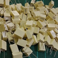 (แพ็ค100ตัว) C 1UF 63V (105=1000NF=1UF) Cโพลี สีเทา ARCOTRONICS อิตาลี ขาห่าง5 มิล แท้ใหม่แกะกล่อง C