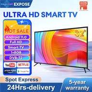 EXPOSE Smart TV 32 inch Android 12.0 TV 4K Ultra HD LED Murah Television Built-in TV box WiFi Dolby Vision Dolby Audio