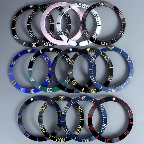 38mm Ceramic Alloy Watch Bezel for 40mm Watch Case NH35 NH34 GMT SUB Diver Watch Accessories Replace