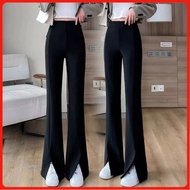 Flared Pants Split Trousers Black Flared Pants Ice Silk Flared Pants Suit Flared Pants Micro Flared 