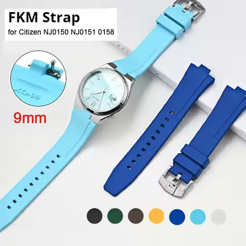 Advanced Fluoro Rubber Strap For Citizen NJ0150 NJ0151 0155 Stainless Buckle Quick Release FKM Sport