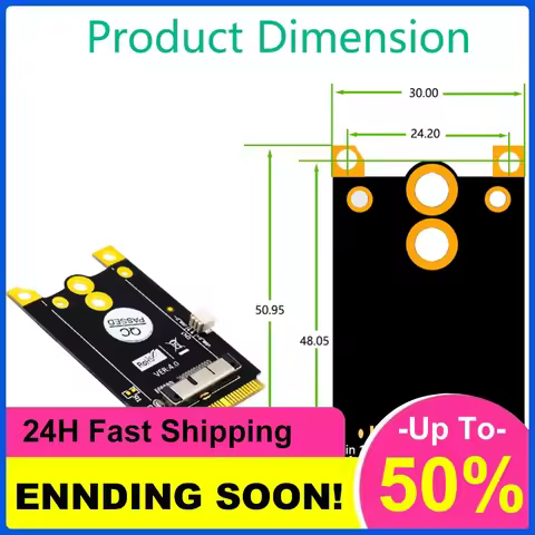 Battery Charger Module Charging Board Mini PCI-E Adapter 12 6 Pin WiFi Converter Module for BCM94360