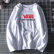 VANS TSHIRT WOMEN MEN LENGAN PANJANG Baju Perempuan Lelaki Long Sleeves T-Shirt Sport Cotton Muslimah Viral Fashion Tee