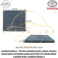 TOYOTA HARRIER ACU15 / SXU15 / RX300 / LEXUS IS200 '03 DENSO CABIN AIR FILTER ( PC ) 87139-48030 ( 0