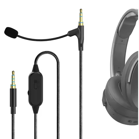 Geekria Boom Mic Headphones Cable Compatible with Skullcandy Hesh3 Hesh2 Riff2