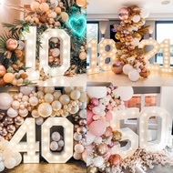 LED Light Up Numbers Large Cardboard Number for Birthday 21st 30th 40th 60th Mosaic Number for Ballo