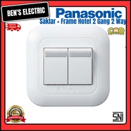 Panasonic Hotel Series Switch 2G 2W 5532 Wide Series White 2 Gang 2 Way