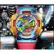 (Casio) G-Shock GM-110RB-2A Volcano Thunder Rainbow Ring Metal Case Digital Pointer Men's Sports Wat