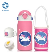 FJbottle Kids Water Bottle 600ml With Straw 316 Stainless Steel Tumbler  Thermos Flask Free Sport Li